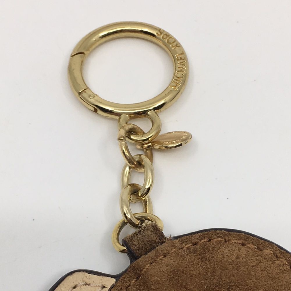 Michael Kors Leather & Suede Monkey Face Bag Charm or Keychain with gold tone - Picture 5 of 16